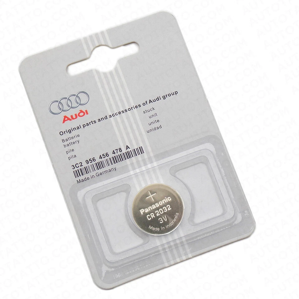 Batería de moneda de litio genuina para Audi Sport Car SUV llavero reemplazo remoto Foto 2 de 4