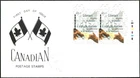 🍁Canada   #B13 Pair  "CANADIAN LITERACY"   Brand New 1996 Special Event Cachet