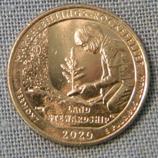 2020-D Uncirculated Land Stewardship Quarter Marsh Billings Rockefeller Vermont