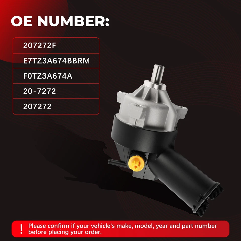 20-7272 Power Steering Pump Fit For 1990-1994 1995 1996 Ford F-150 F-350 Bronco - Image 2 of 4