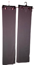 Set of Two Gray 100 polyester curtains for any room, home and office decor NWOT