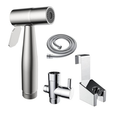  Silver Stainless Steel Handheld Bidet Sprayer Set for Personal Hygiene