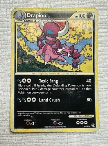 Drapion #4/102 - Holo Rare Pokemon - HS Triumphant - HP