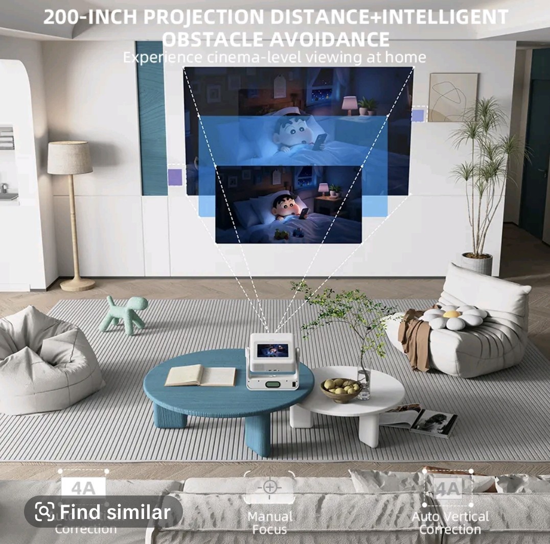 XBJ A5 PRO Touchscreen 4K Smart Projector Dual Screen Native 1080p