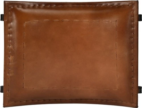 Melton Stool in Brown Leather and Iron by Butler - Picture 5 of 9