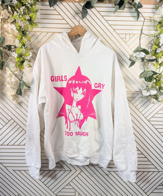 HYSTERIC GLAMOUR JAPANESE STREETWEAR BRAND Hoodie White Logo GIRLS