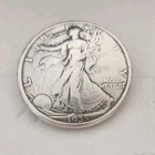 1935 Walking Liberty Silver Half Dollar Domed To Form Button, Vintage, VGC
