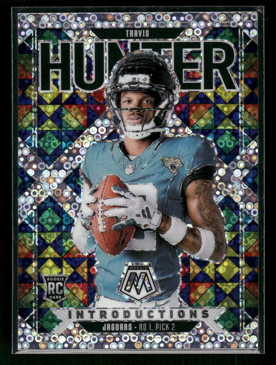 #7 Travis Hunter 2025 Panini Mosaic Introductions No Huddle Silver
