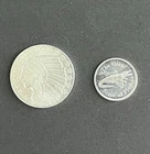 .999 1/10 oz Silver Round + .999 1 Gram Silver Round