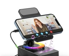 Wireless Audio Bluetooth Speaker 5in1 Phone Holder Rechargeable Ambient Light