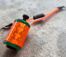 1.25" 8-32 Tattoo Machine 10 Wrap Single Coil Green washers Neon Orange Prism