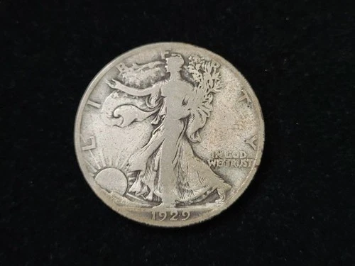 1929-S Walking Liberty Silver Half Dollar Very Good+ 130310