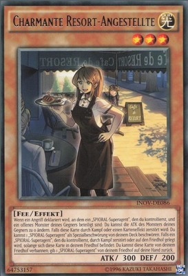 YuGiOh Charmante Resort-Angestellte INOV-DE086 Rare NM 1st
