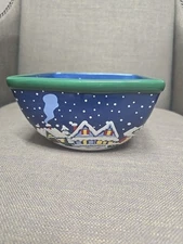 TEMP-TATIONS Presentable Ovenware by Tara Snowy Night 7” Square Bake Serve Dish