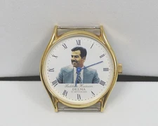 Vintage Men WRIST Watch QWARTZ Saddam Hussein Swiss DELMA AU 10 G CAL FHF #1387