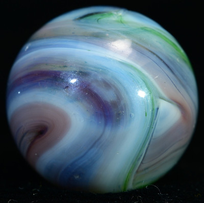 Schleierglas opak Vintage Marmor Rarität Lavender Ghost Hybrid 50er Jahre 16,5 mm 5/8''