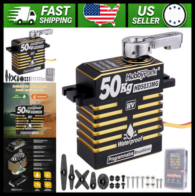 HobbyPark Waterproof High Torque RC Servo Metal Gears Programmable 180°