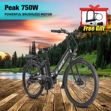 E-Bike 26" Electric Bike for Adults 750W Motor City Bicycle Commuter Ebike US