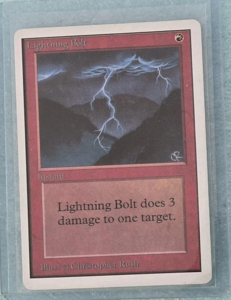 Lightning Bolt ~ Unlimited ~ Light Play ~ English ~ MTG Magic - Image 3 of 4