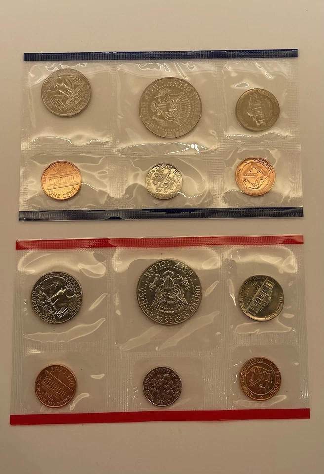 1990 US Mint Uncirculated Coin Set Philadelphia and Denver Mints. 10 Total Coins - Image 3 of 4