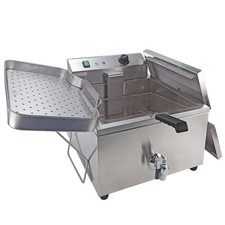 30L Electric Deep Fryer Commercial Fat Chip Fryer Stainless Steel 16L Oil Basket