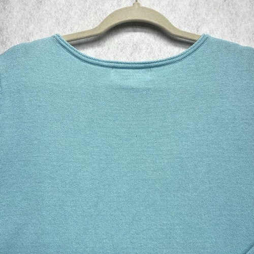 Karen Scott Sweater Women’s X-Large Blue Cable Knit Long Sleeve Cotton - Picture 8 of 13