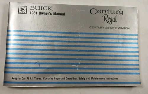 Vintage 1981 BUICK CENTURY REGAL ESTATE WAGON Owners Guide Manual