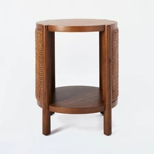 Portola Hills Woven Accent Table Walnut - Threshold designed with Studio McGee: