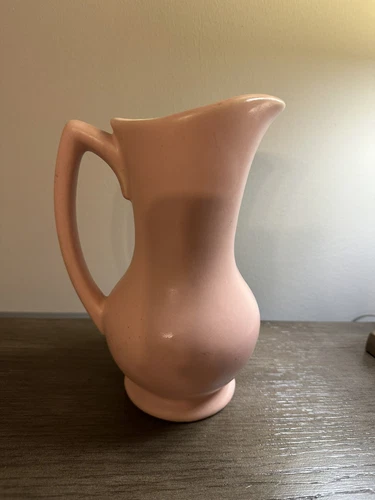 McCoy Pink Pitcher Vase Vtg. 8.25”