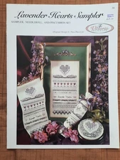Victoria Sampler Lavender Hearts Cross Stitch Counted Thread Hardanger Pattern