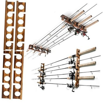  Holds Up to 12 Rods Fishing Pole Rod Racks Wall simple 2 sets hold up 12 rods