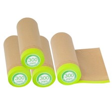 Pre-Taped Masking Paper for Painting - 12 inch x 50 feet Tape and Drape Paint...