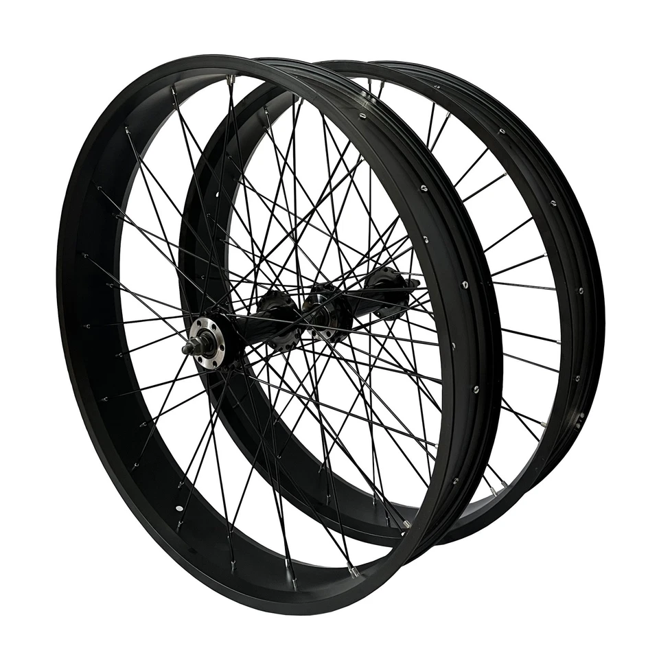 26'' *4.0" Bike Fat tire Suspension Fork w/ headset & Wheel set 135mm*190mm 36H - Image 3 of 4