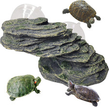 Turtle Basking Platform Baby Tortoise Climbing Ramp Shale Reptiles Dock Resting