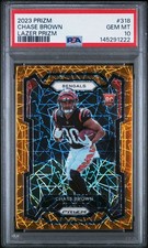 2023 Panini Prizm Chase Brown Lazer Prizm #318 RC