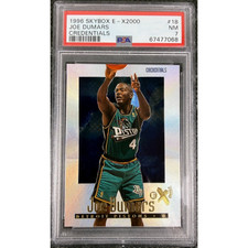 1996-97 Skybox E-X2000 Joe Dumars #18 Credentials /499 PSA 7 Detroit Pistons