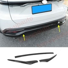 3pcs Gloss Black Chrome Rear Bumper Protector Strip For Toyota Venza 2021-2024