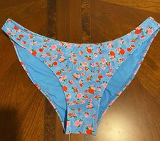 Wild Fable Flora Bikini Bottoms Low Rise Cheeky High Leg Size L - A3