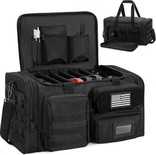 Tactical Pistol Range Bag, Gun Range Bag for Handguns, Shooting Duffle Range Pis