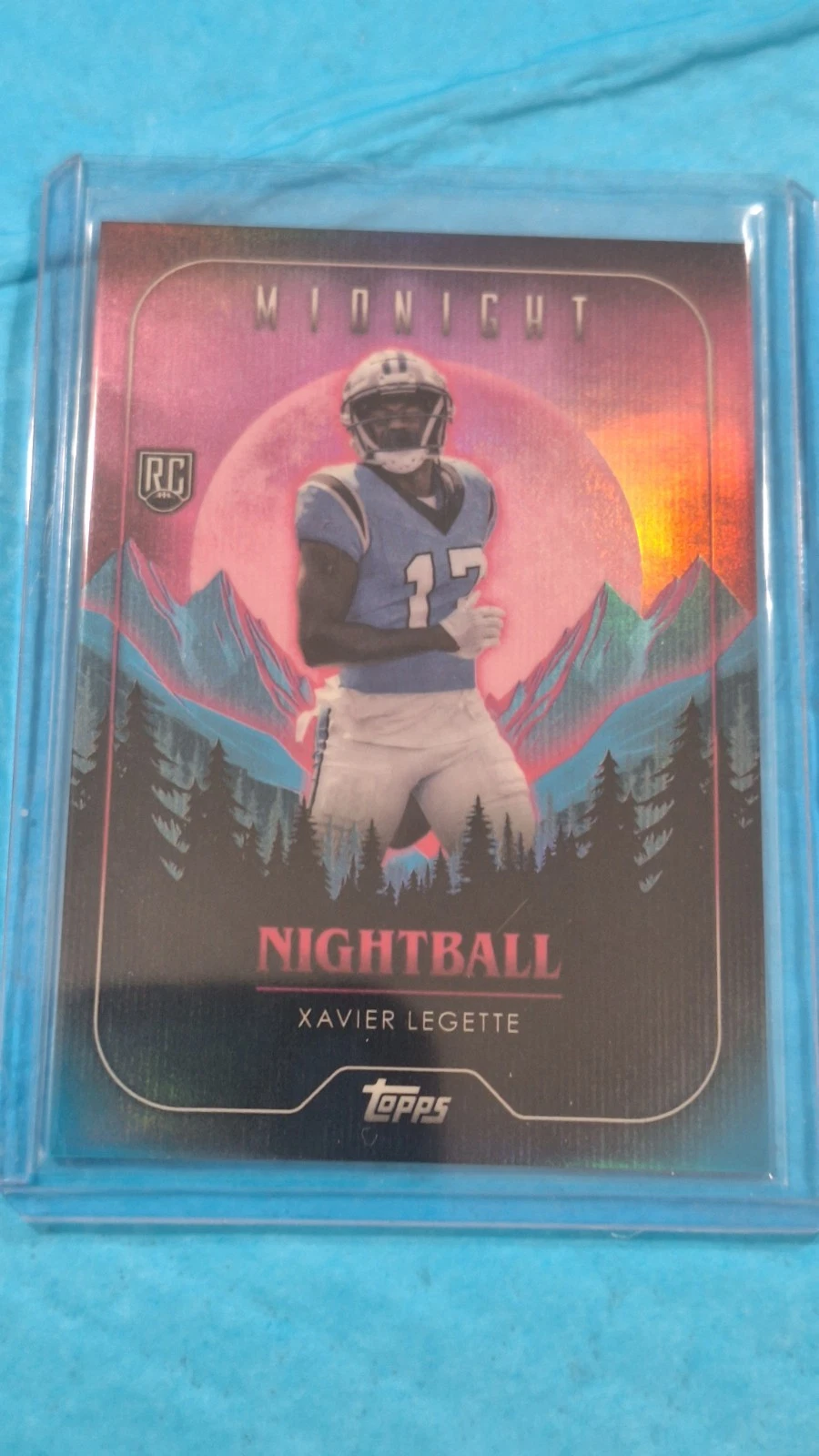 2024 Topps Midnight Nightball Rookie Xavier Legette #NB-4 RC Carolina Panthers