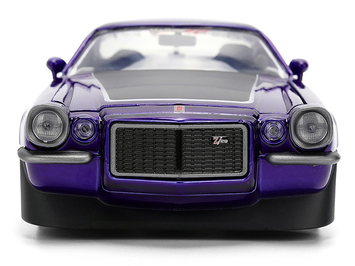 1971 CHEVROLET CAMARO Z/28 PURPLE 1/24 DIECAST MODEL CAR BY JADA