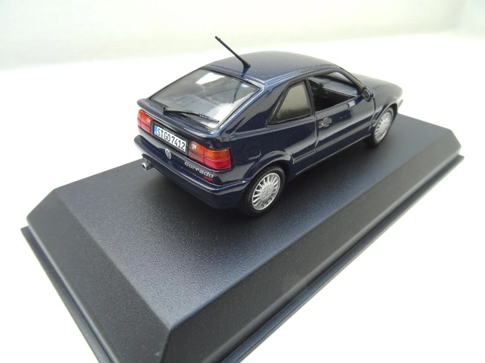 Volkswagen VW Corrado Modellino Di Auto Norev In 1:43 Blu Metallizzato 840142 - Immagine 3 di 4