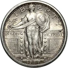 1917 P STANDING LIBERTY SILVER QUARTER 25C US COIN TYPE 1 FH LOOKS MS BU UNC