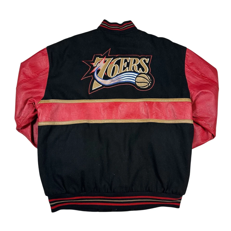 Vintage 76ers Jacket Jeff Hamilton Reversible - Image 2 of 4