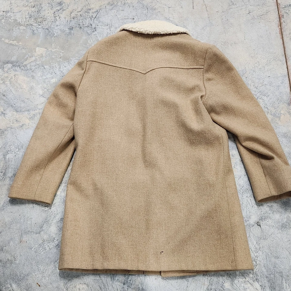 Vintage Pendleton High Grade Western Wear Wool Shearling Rancher Coat Men’s 40 - Image 3 of 4