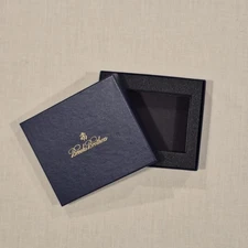 Brooks Brothers - Small EMPTY Navy Gift Box with Gold Logo - New