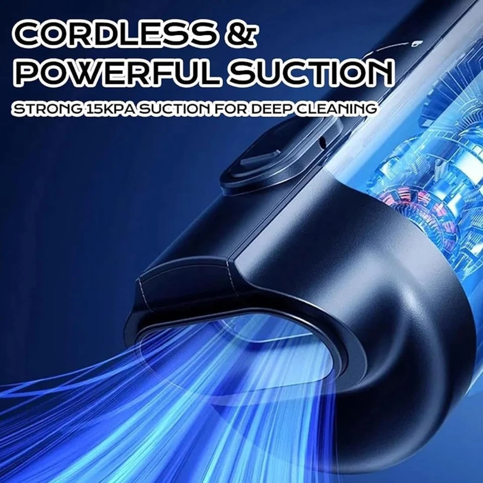 5in1 Smart Handheld Vacuum Cleaner Kit,Car Portable Mini Cordless Vacuum Suction - Image 3 of 4