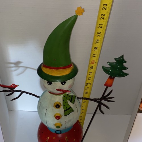 Snowman Metal Multicolored 21 Inches - Picture 11 of 13