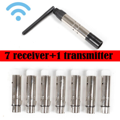 DMX512 8PCS 1*Sender 7*Empf nger Kit 2.4G ISM Wireless f r B hne Lichteffekte