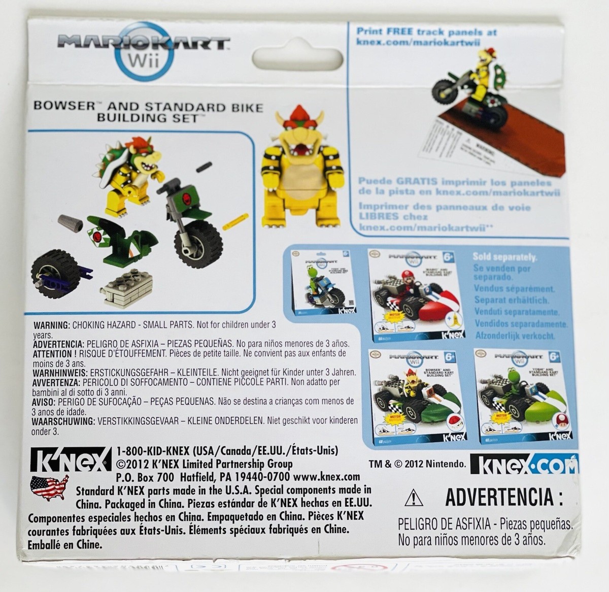 K'NEX Super Mario Mario Kart Wii Bowser & Standard Bike Set #38013